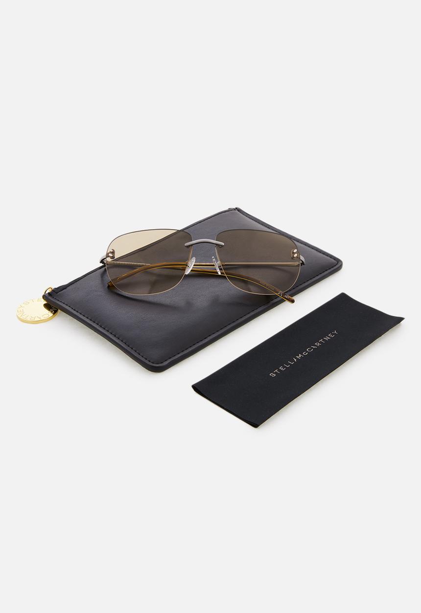 Stella McCartney - Metal frame sunglasses - brown