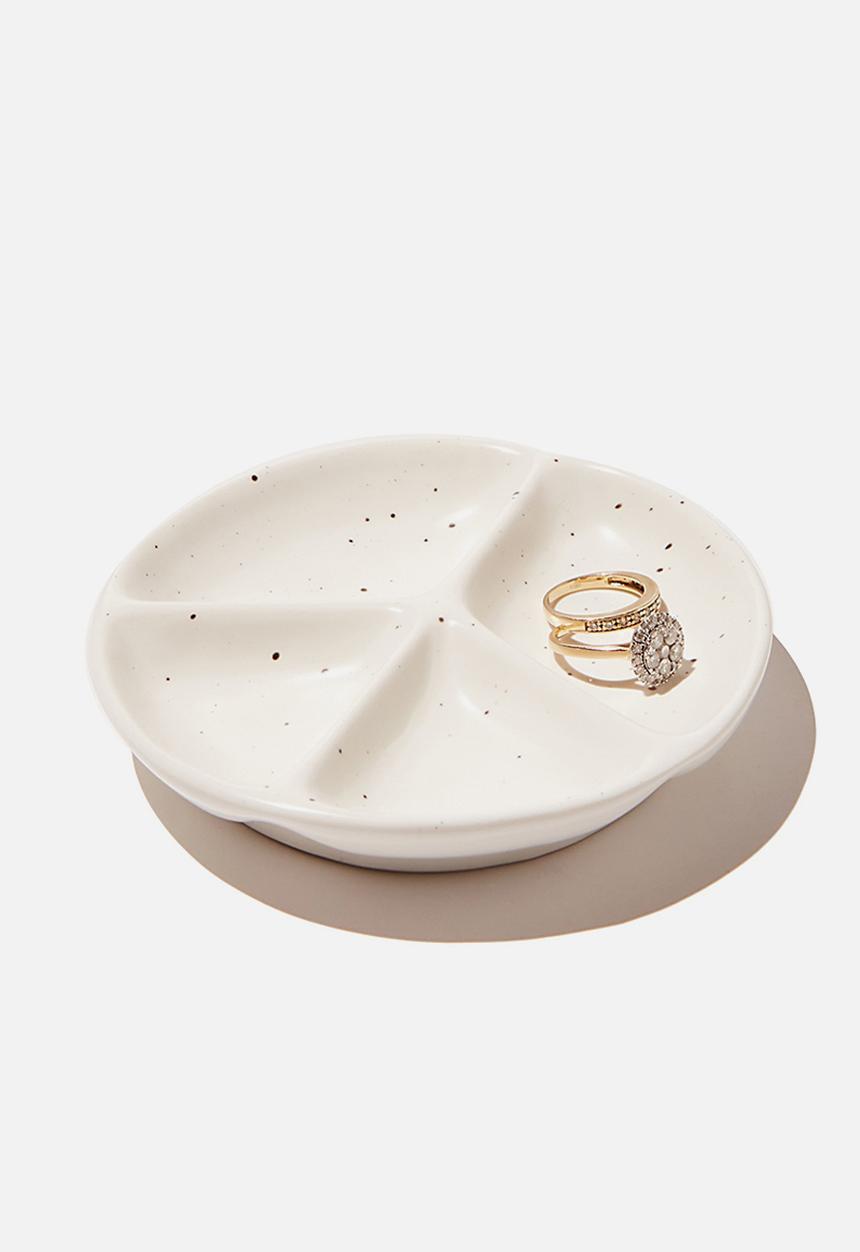 Cotton On - Sml trinket tray - cream 