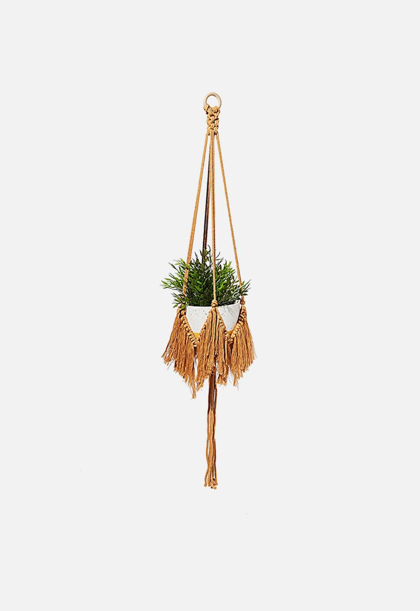 Cotton On - Lrg fringed hanger - summer mango