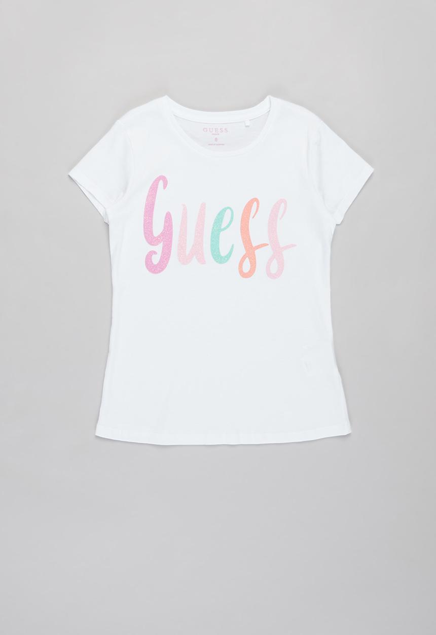 GUESS - Girls guess rainbow tee - white