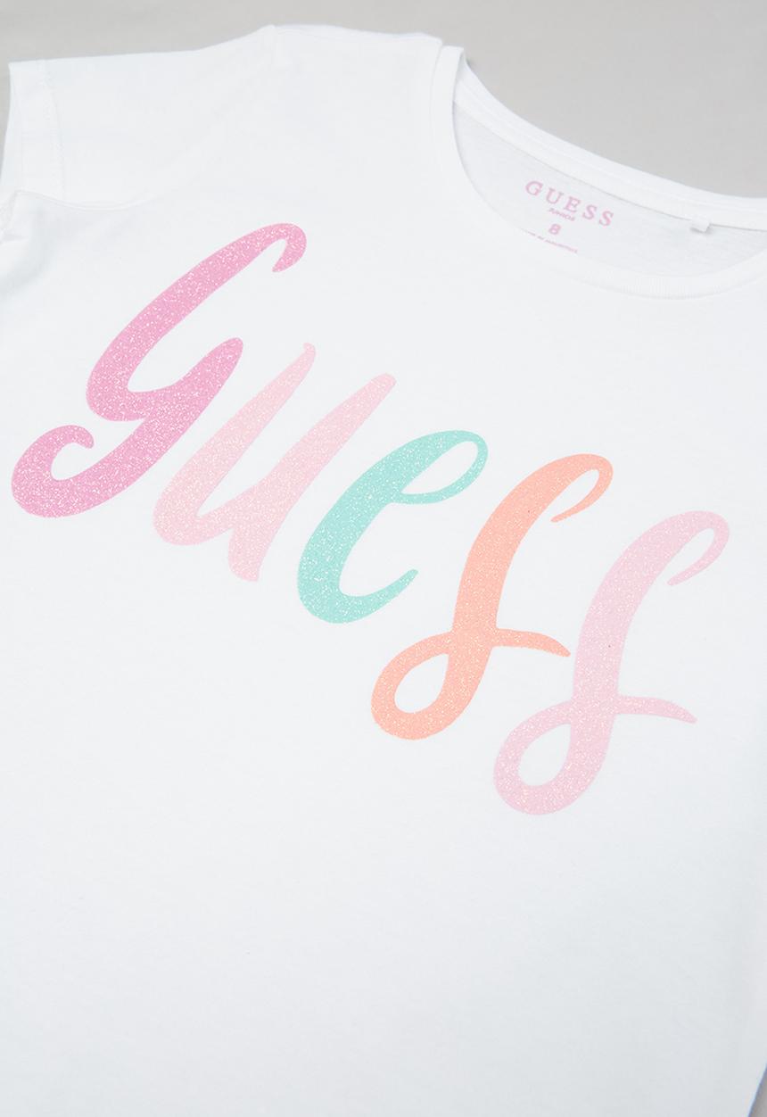 GUESS - Girls guess rainbow tee - white