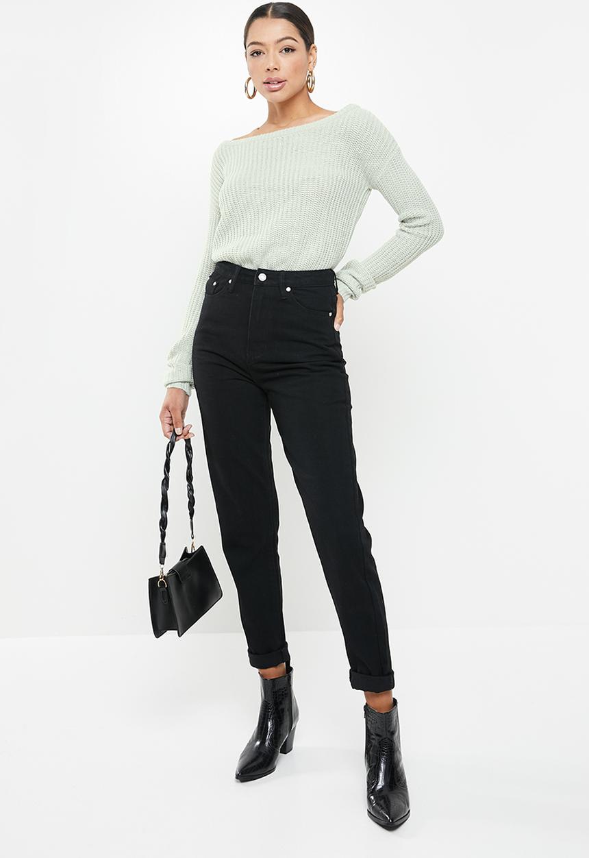 Missguided - Ophelita off shoulder jumper - grey