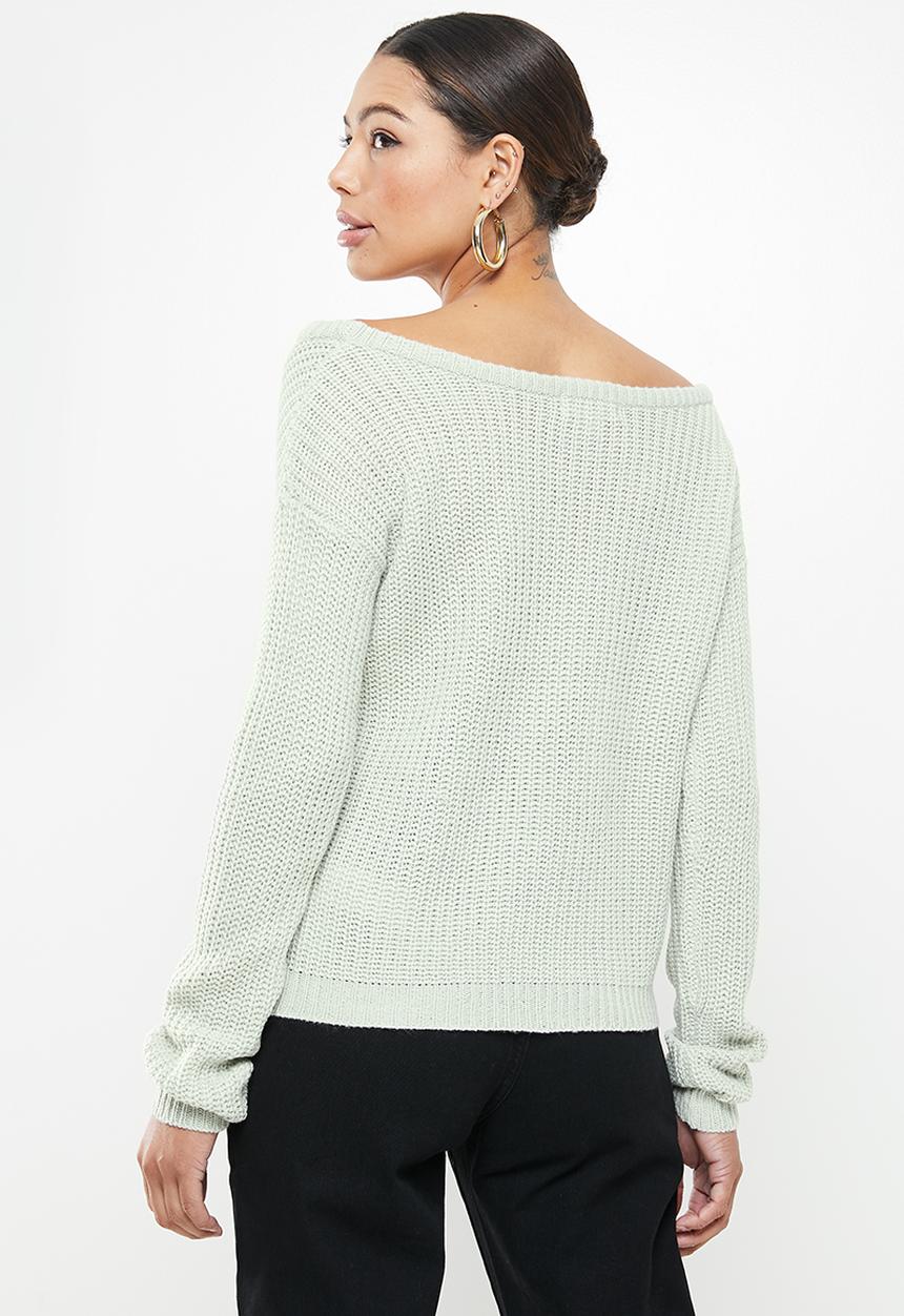 Missguided - Ophelita off shoulder jumper - grey