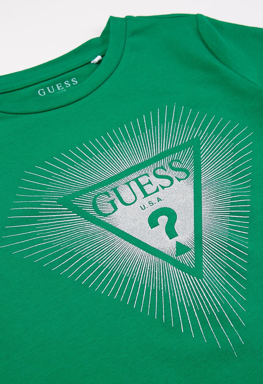 GUESS - Girls diamond logo tee - green