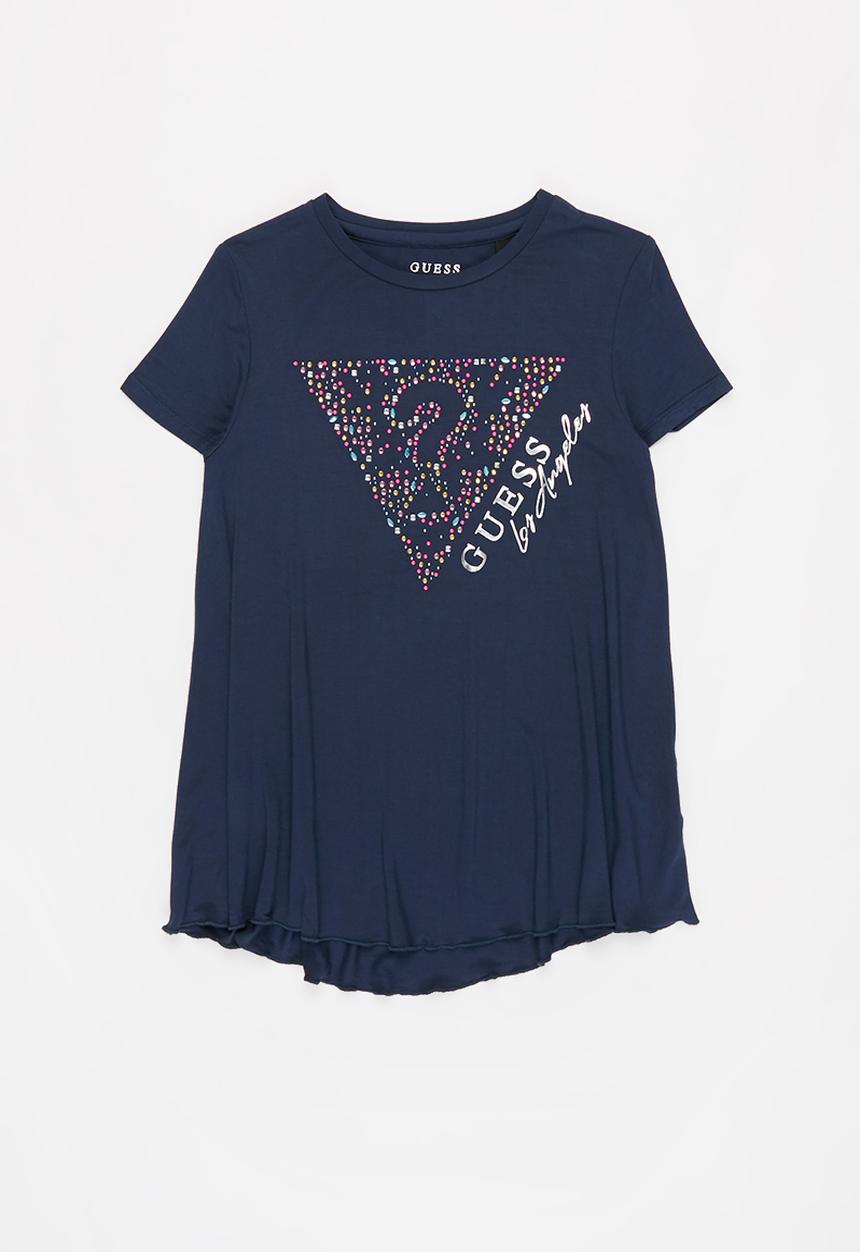 GUESS - Girls hi lo v tee - blue