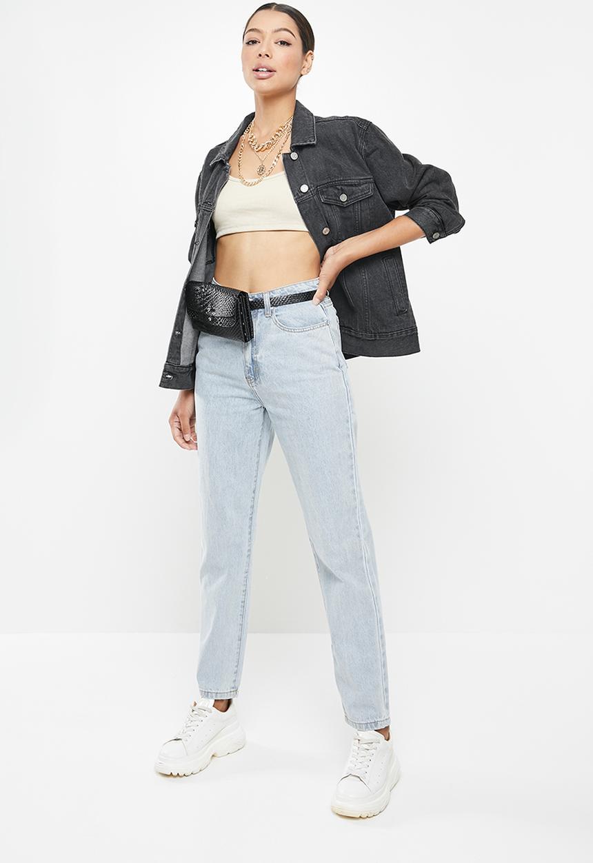 Missguided - Riot highwaisted denim mom jean - blue