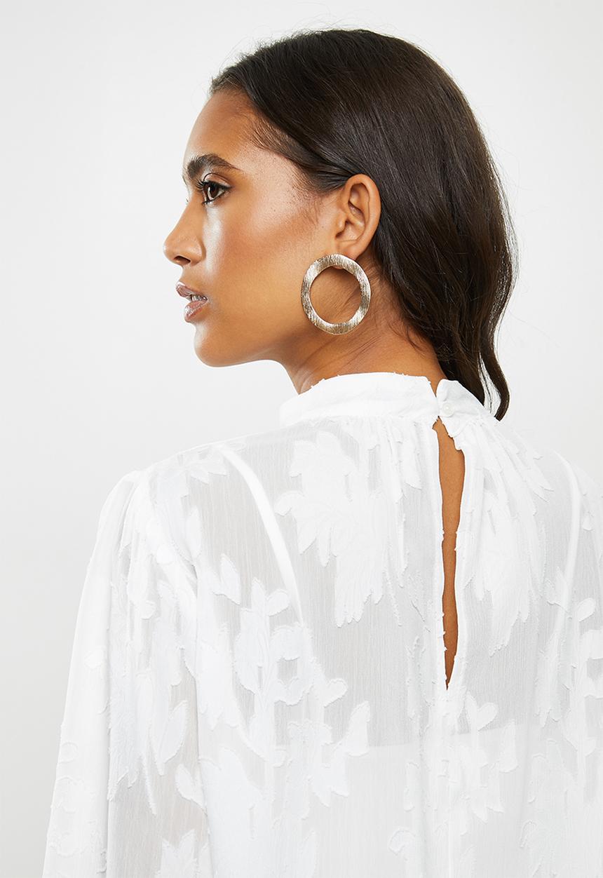 MILLA - Chiffon burnout blouse - white 
