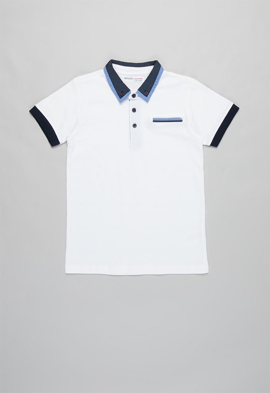MINOTI - Pique polo top - white