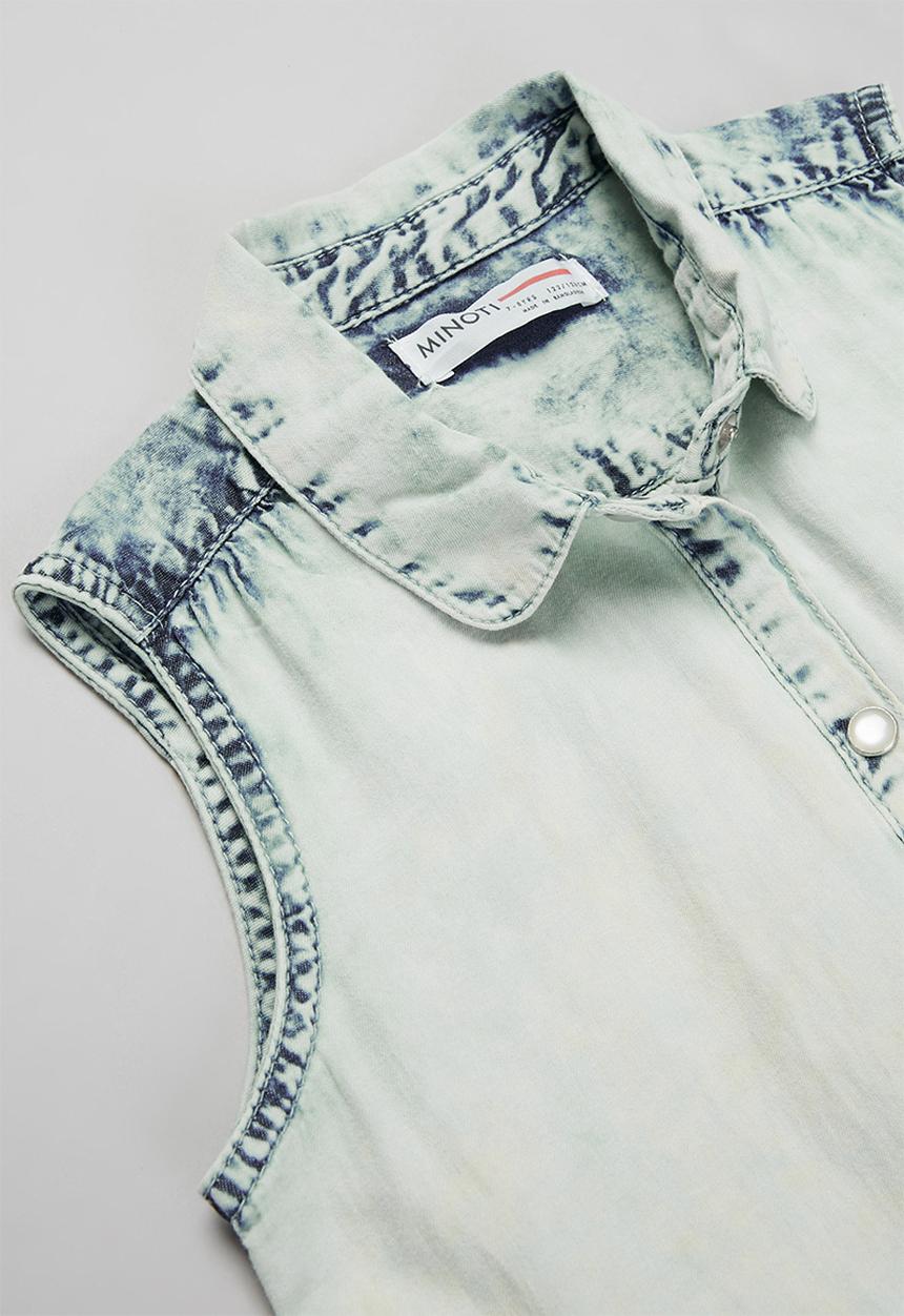 MINOTI - Denim shirt & aop legging set - multi 