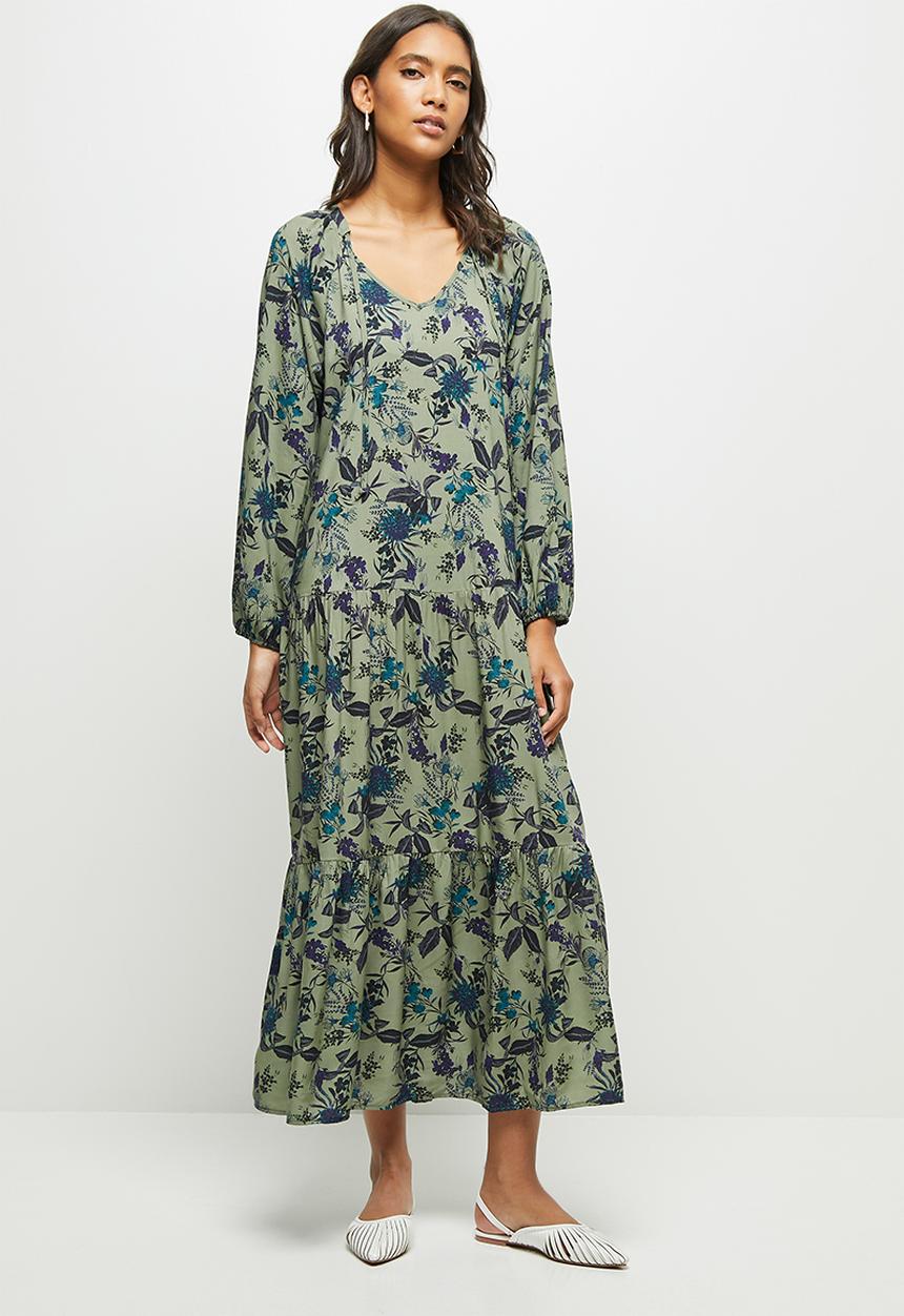 edit - Wide hem gyspy maxi dress - green 