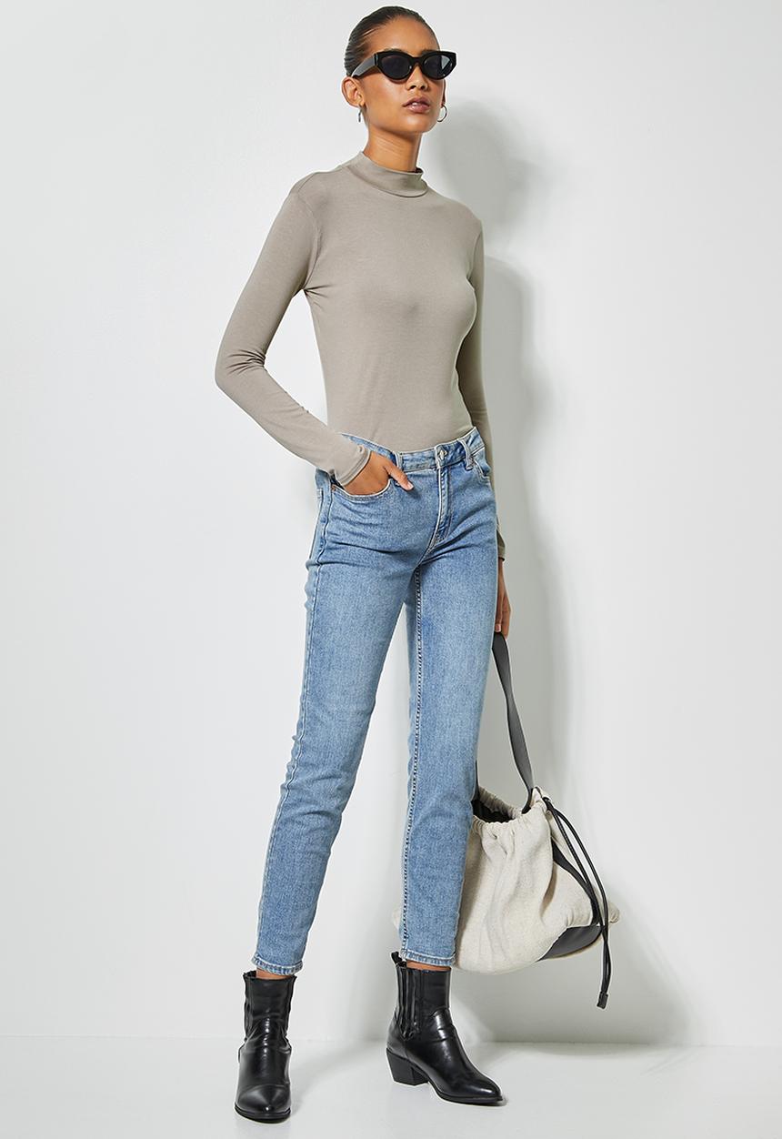 Superbalist - 2pk funnel neck viscose tops - white & neutral