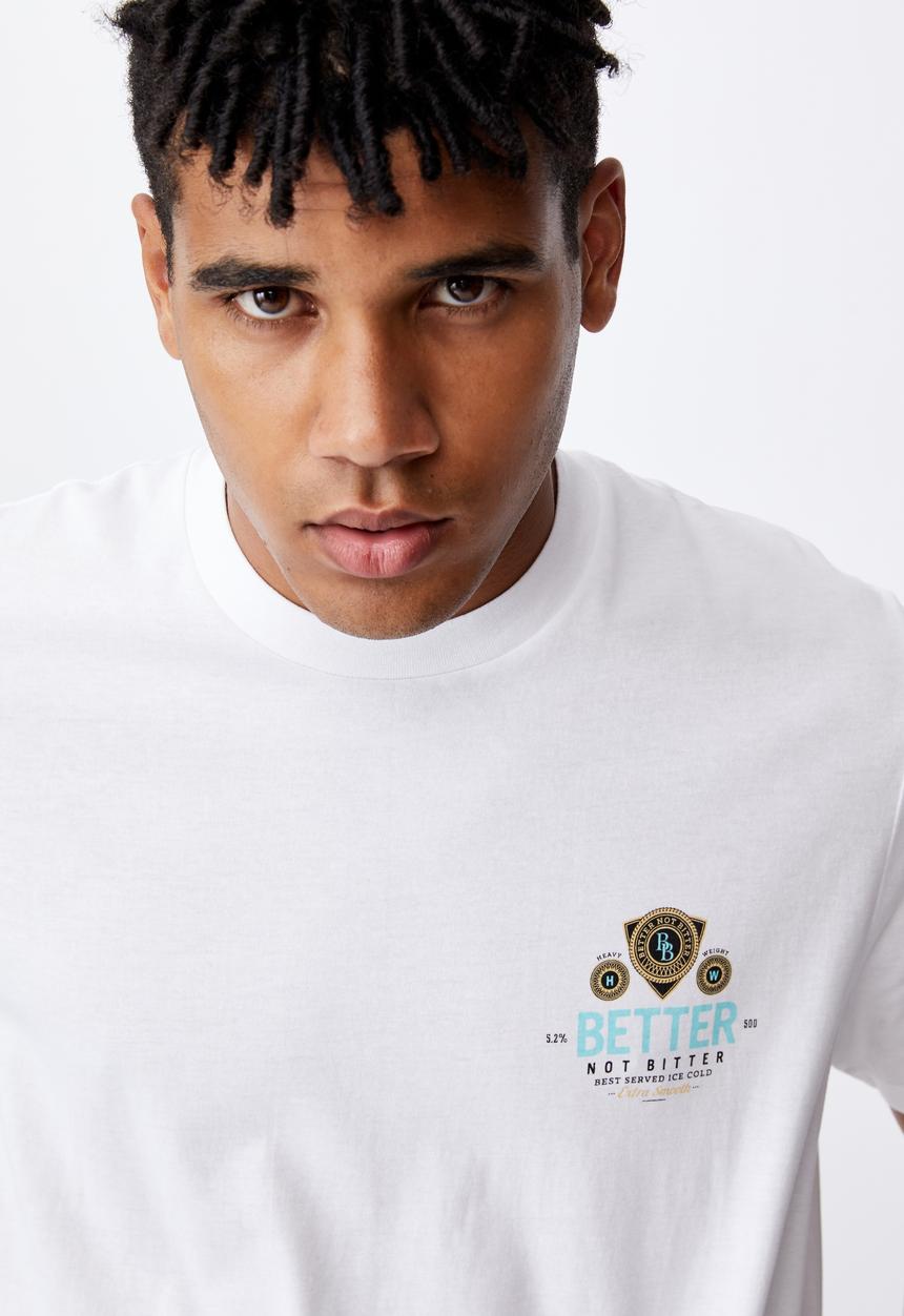 Factorie - Regular graphic T-shirt - white