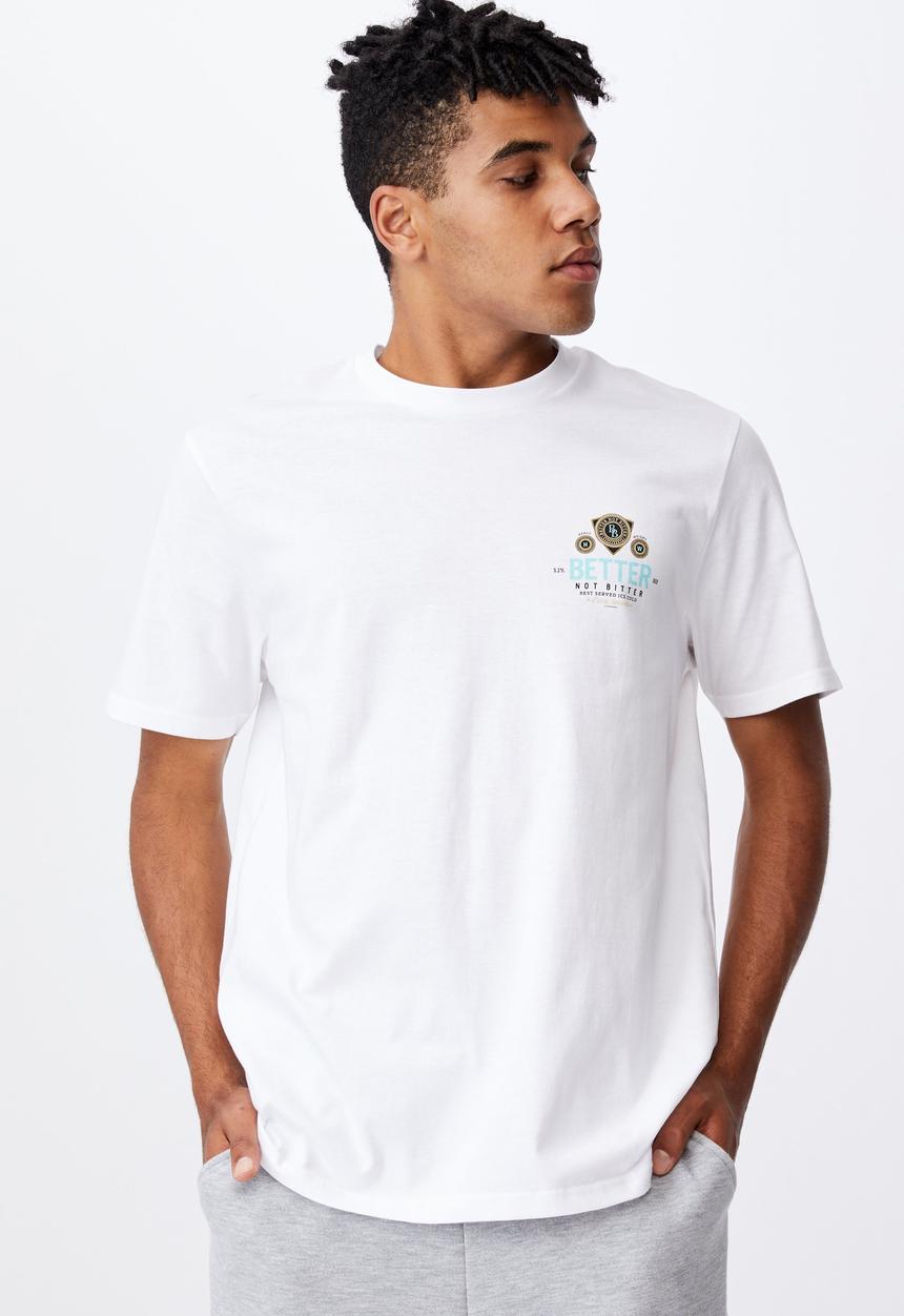 Factorie - Regular graphic T-shirt - white