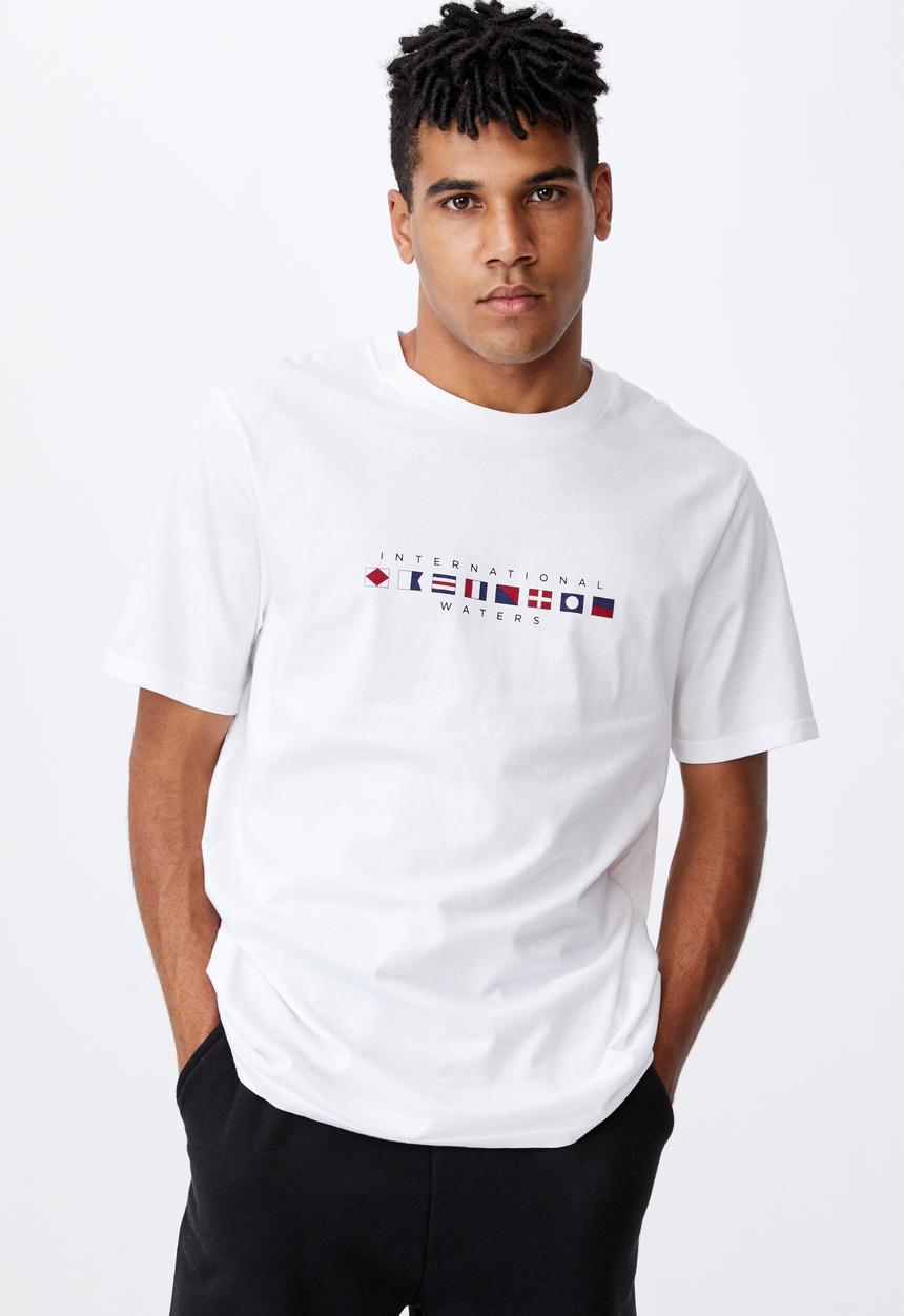 Factorie - Regular graphic t shirt - white