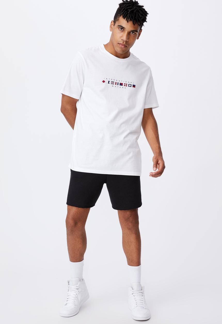Factorie - Regular graphic t shirt - white