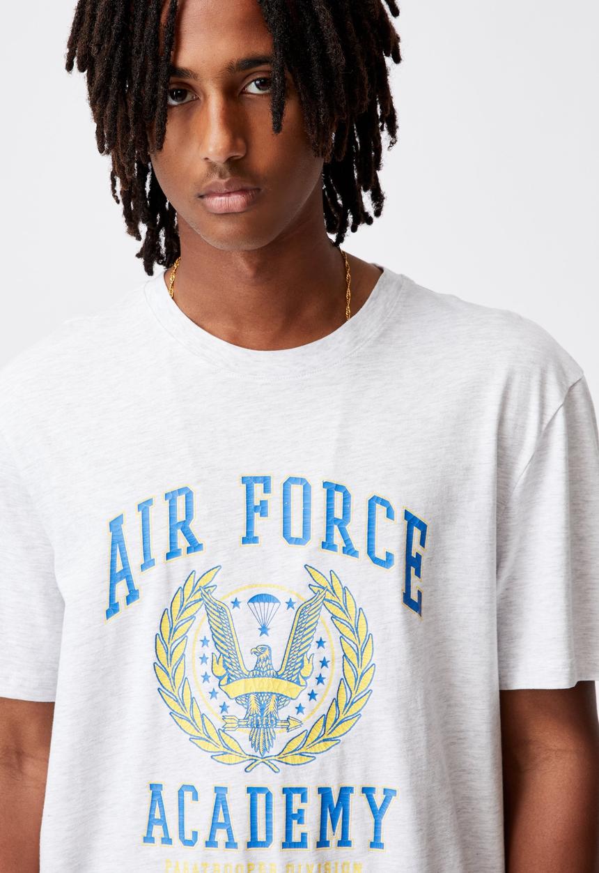 Factorie - Regular graphic t shirt - silver marle