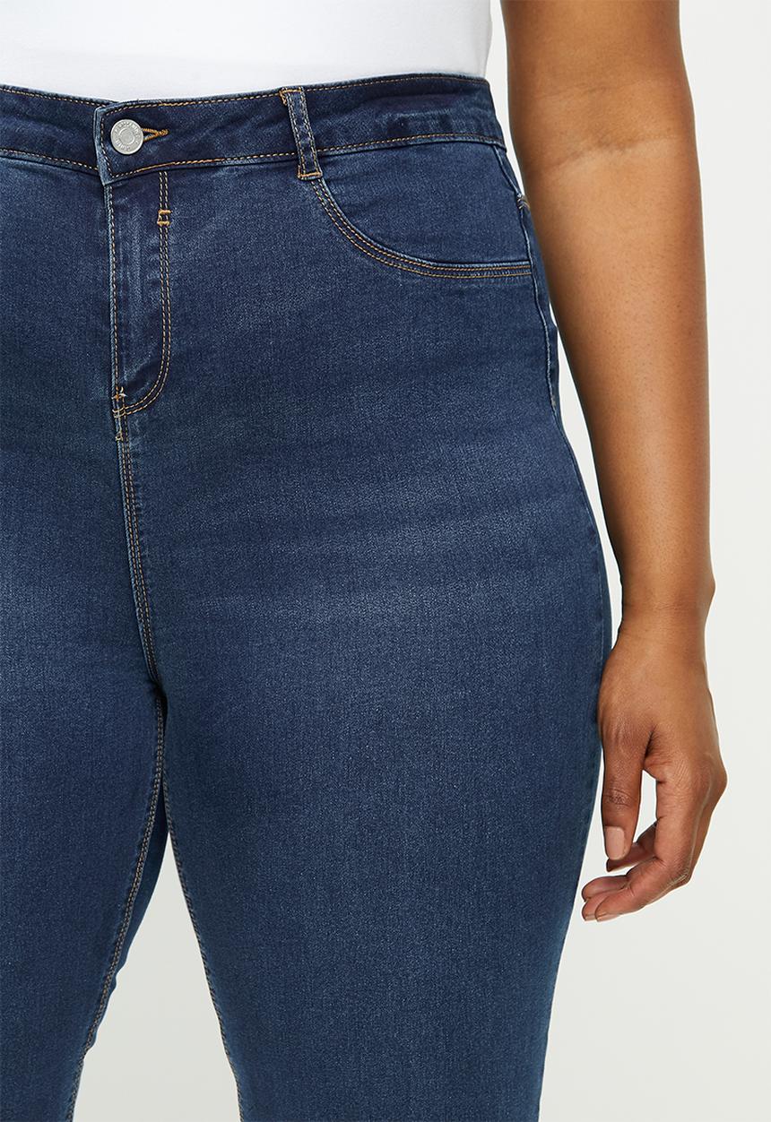 Missguided - Plus lawless high waisted super soft - deep blue