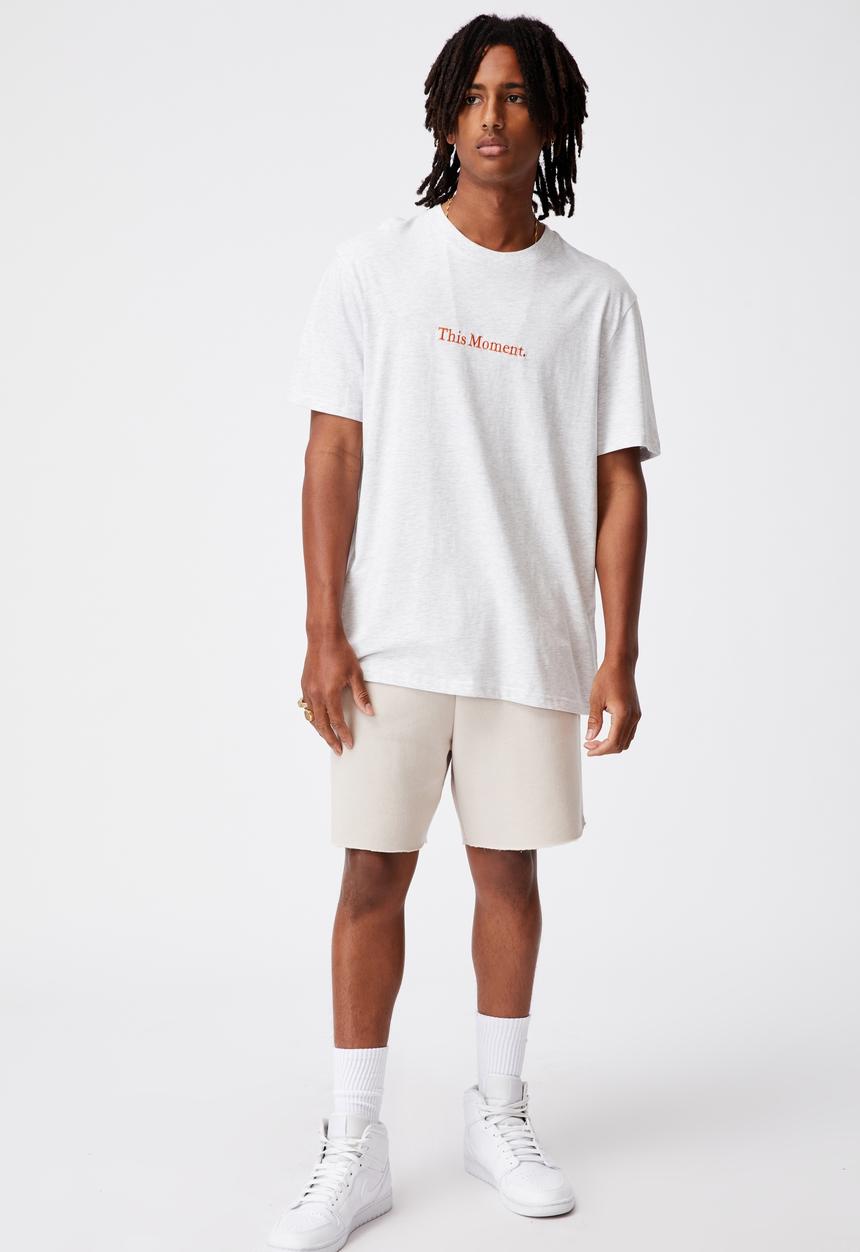 Factorie - Regular graphic t shirt - silver marle