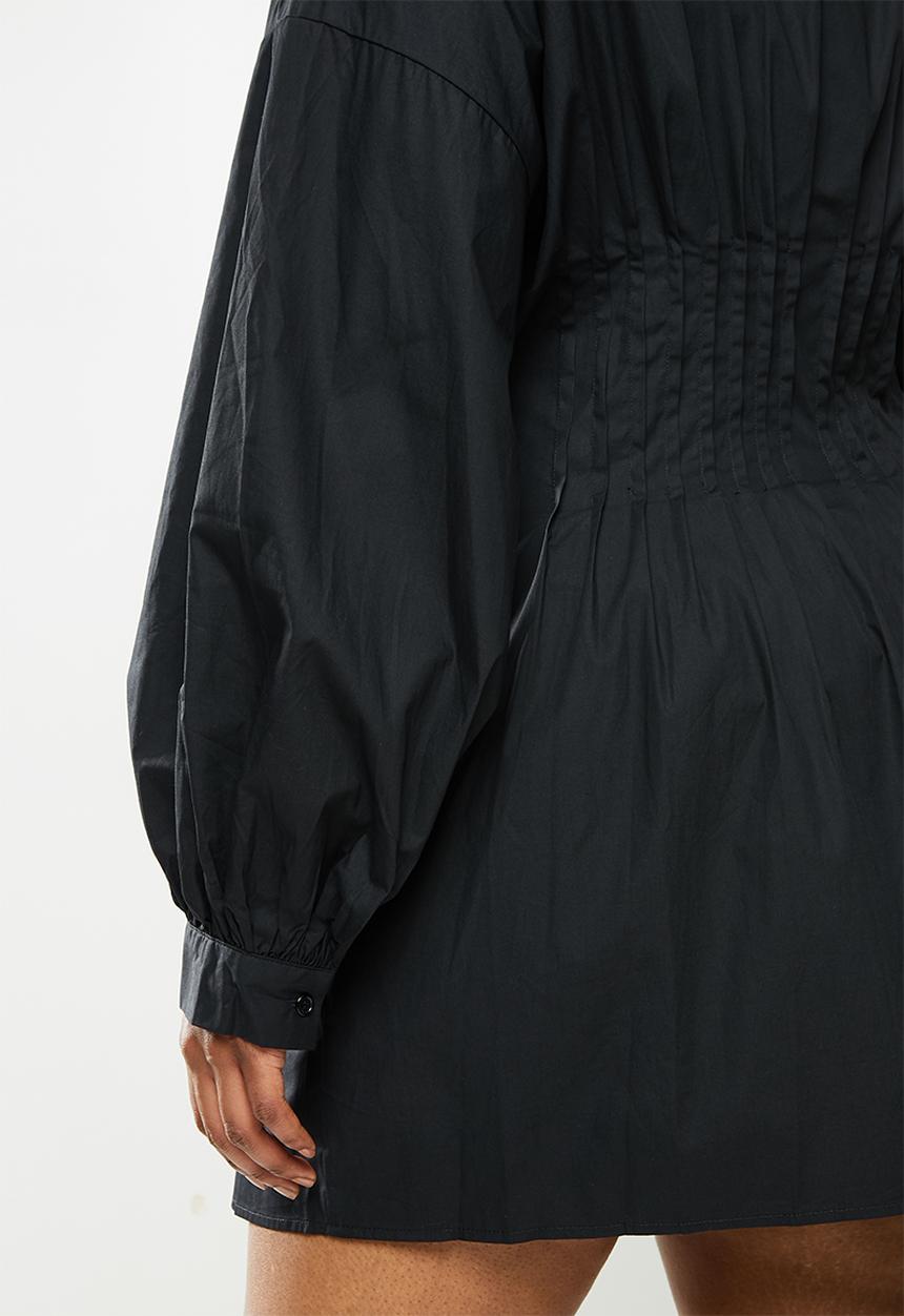 Missguided - Plus cinched waist shirt dress - black