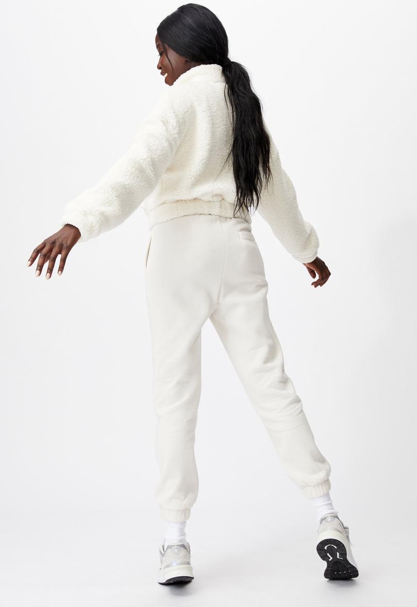 Factorie - Qtr zip teddy fleece - ivory