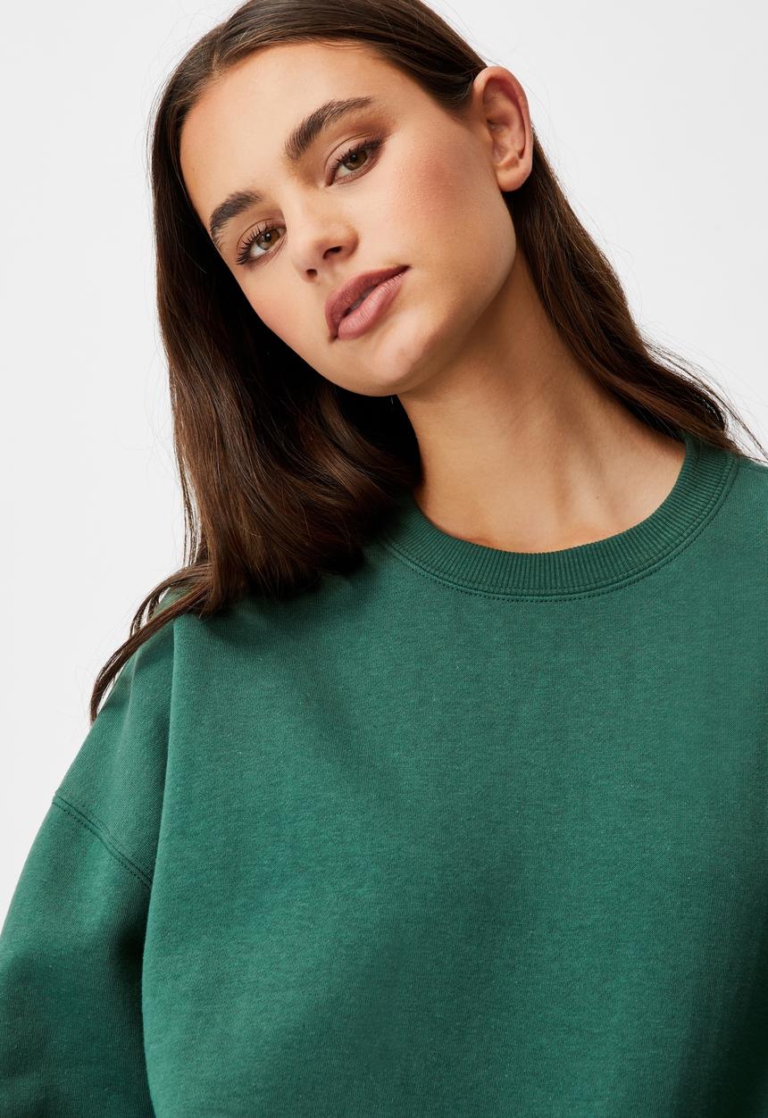 Factorie - Oversized crew neck sweater - trekking green