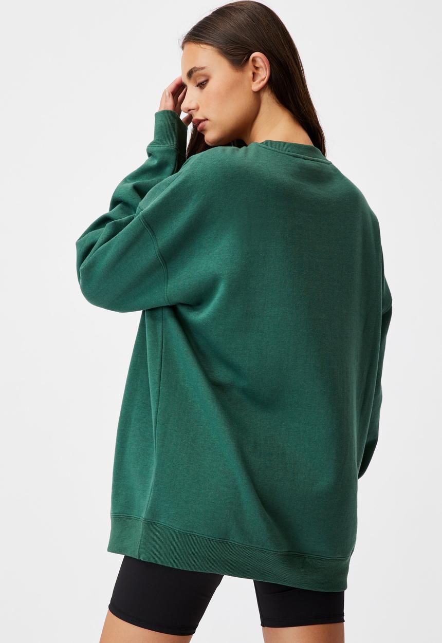 Factorie - Oversized crew neck sweater - trekking green