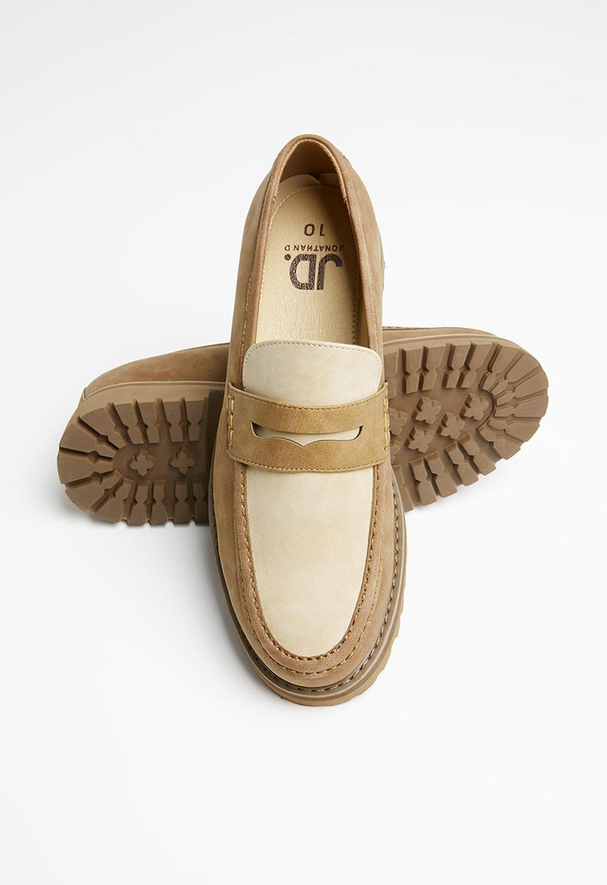 Jonathan D - J penny moc - brown & beige 