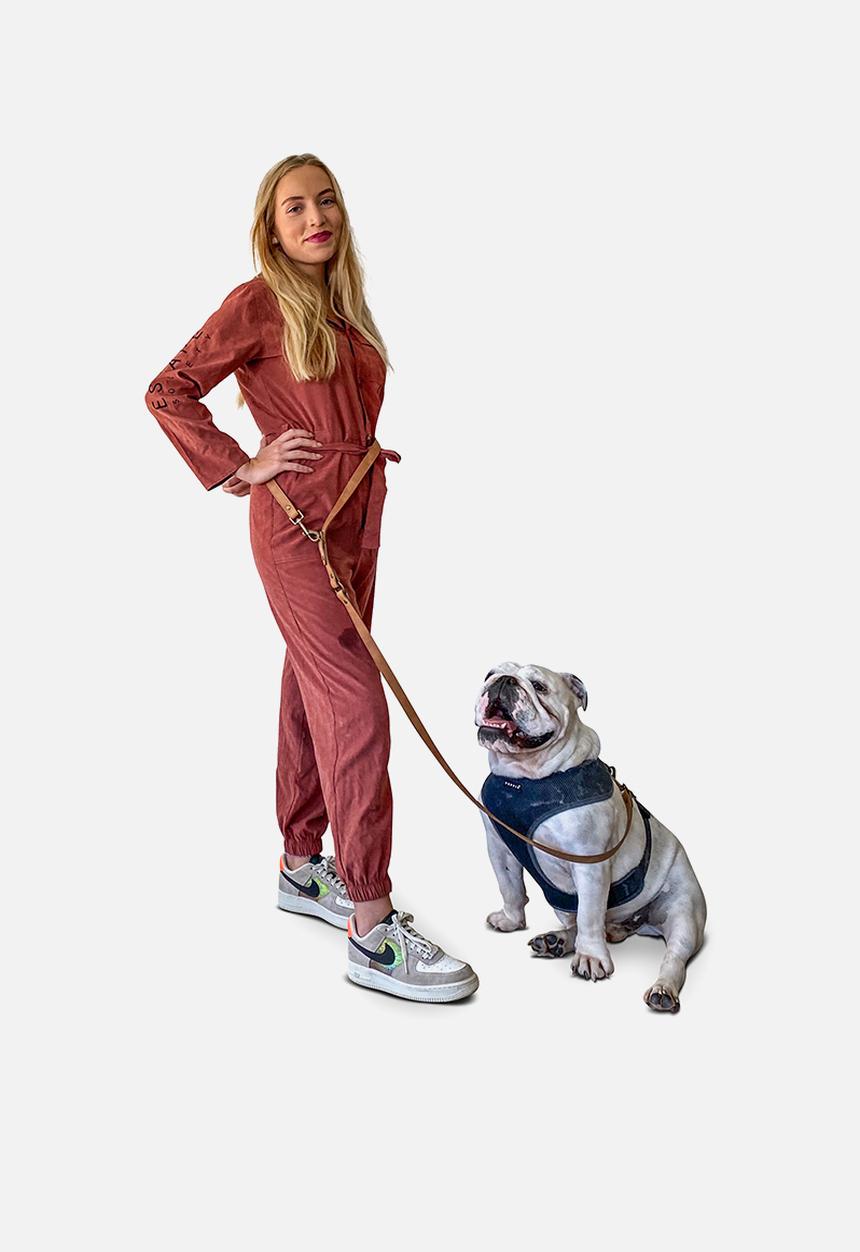 Escape Society - Leather doggo leash - tan