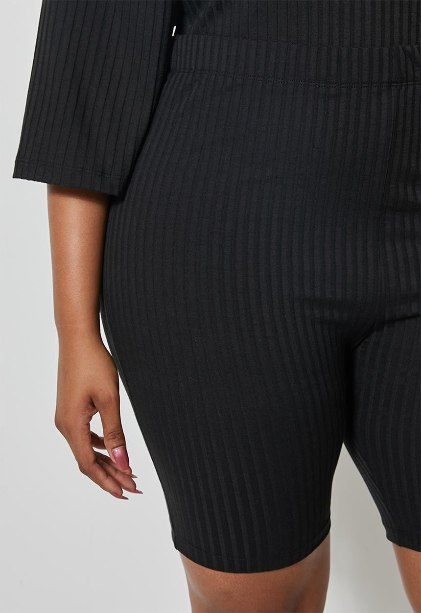 Superbalist - Ribbed cycle shorts - black