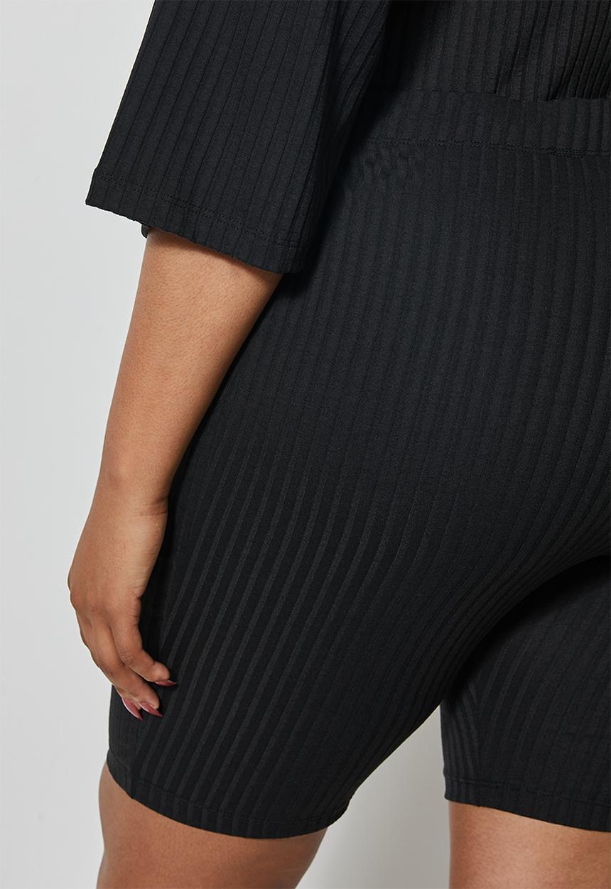 Superbalist - Ribbed cycle shorts - black