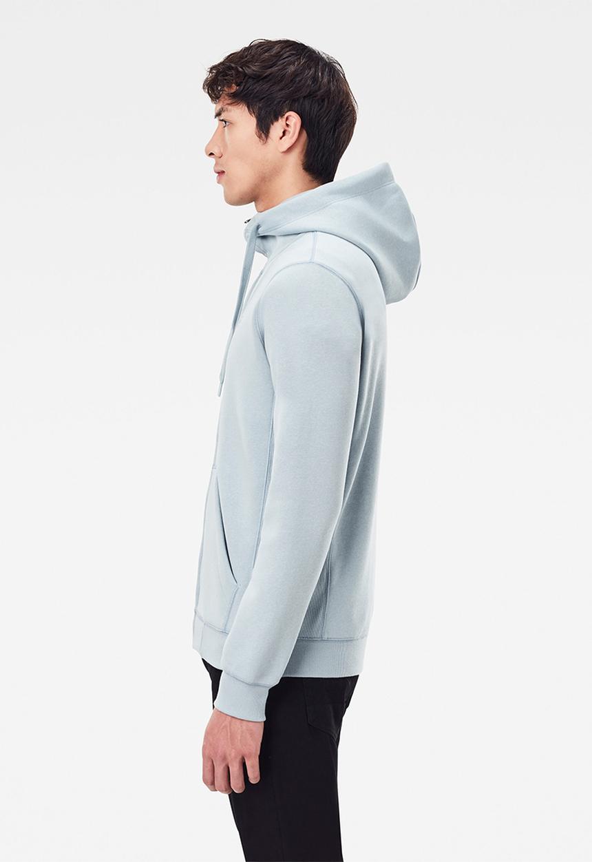 G-STAR - Premium core hdd zip long sleeve sweat - faze blue