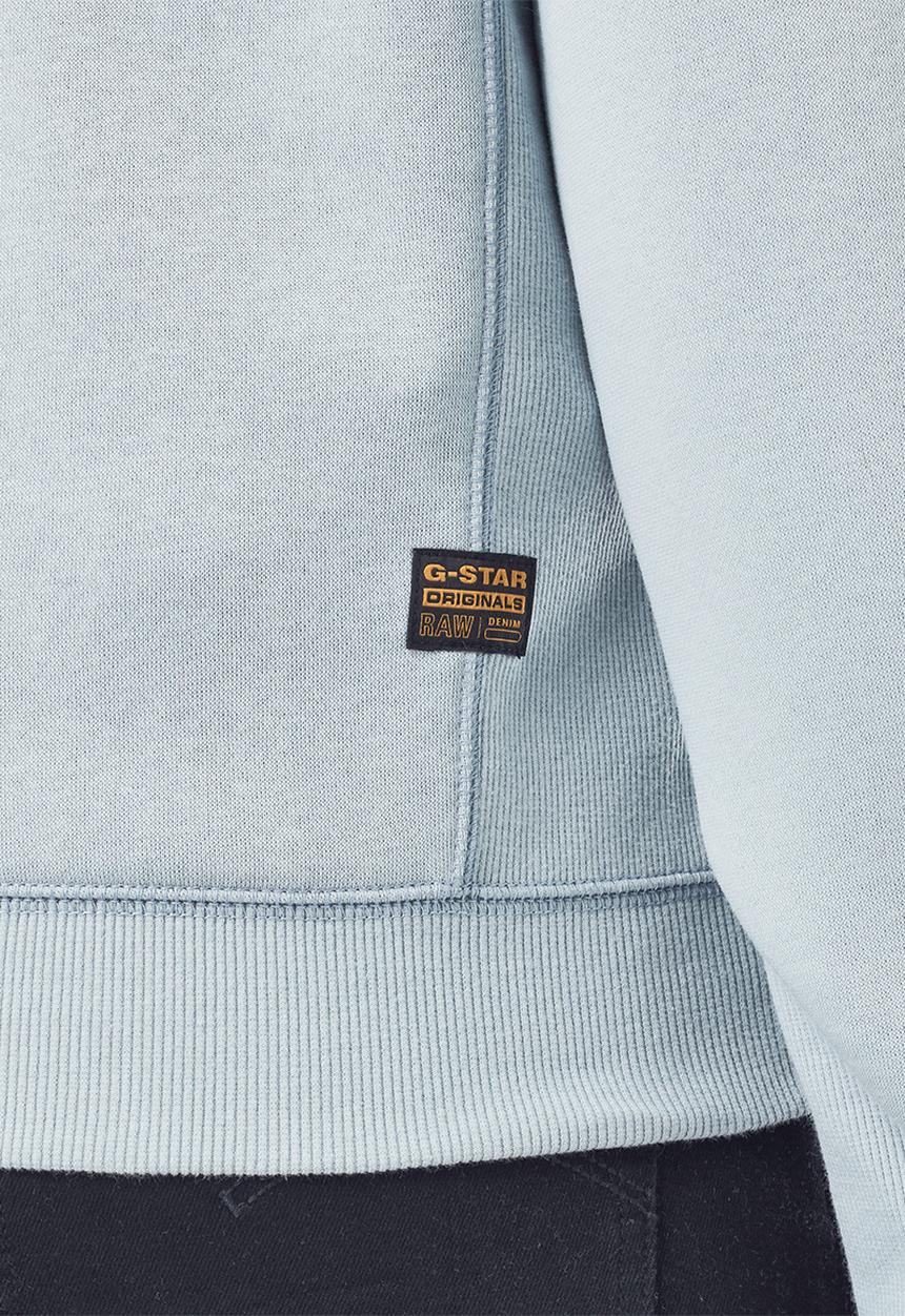 G-STAR - Premium core hdd zip long sleeve sweat - faze blue