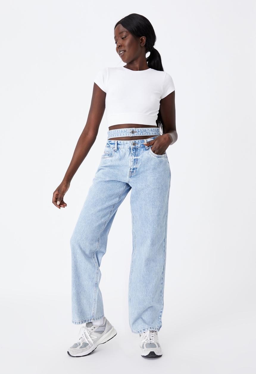 Factorie - Double waistband jean - sunday blue