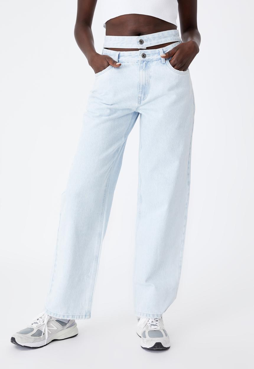 Factorie - Double waistband jean - sea blue