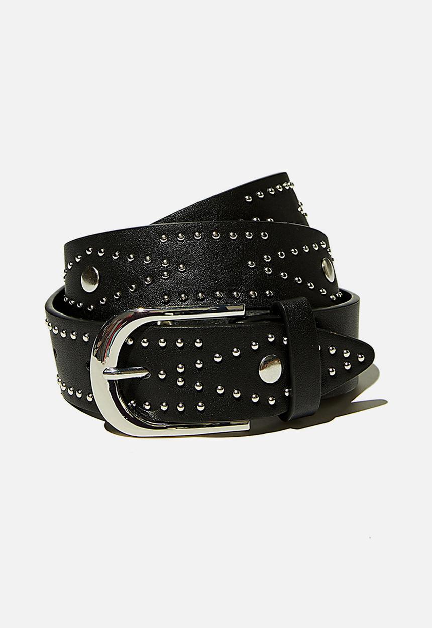 Rubi - Fashion studded belt - black