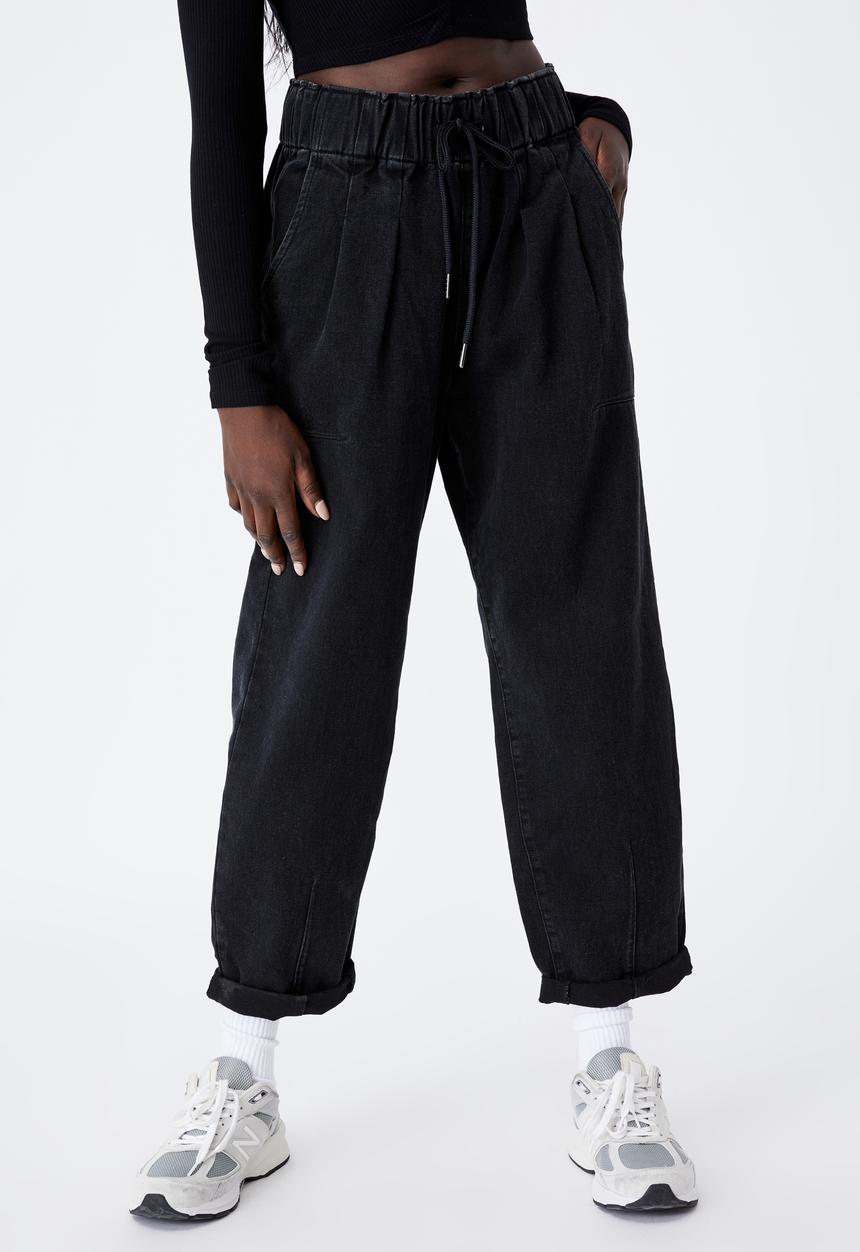 Factorie - Denim balloon jogger - thrift black
