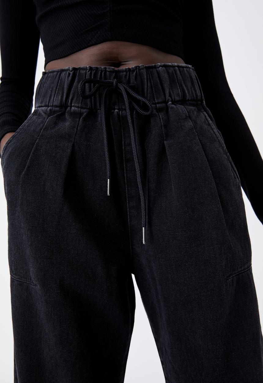 Factorie - Denim balloon jogger - thrift black
