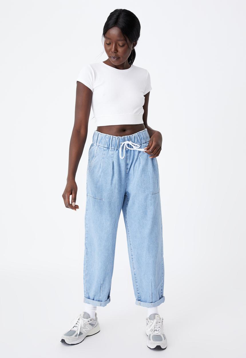 Factorie - Denim balloon jogger - blue