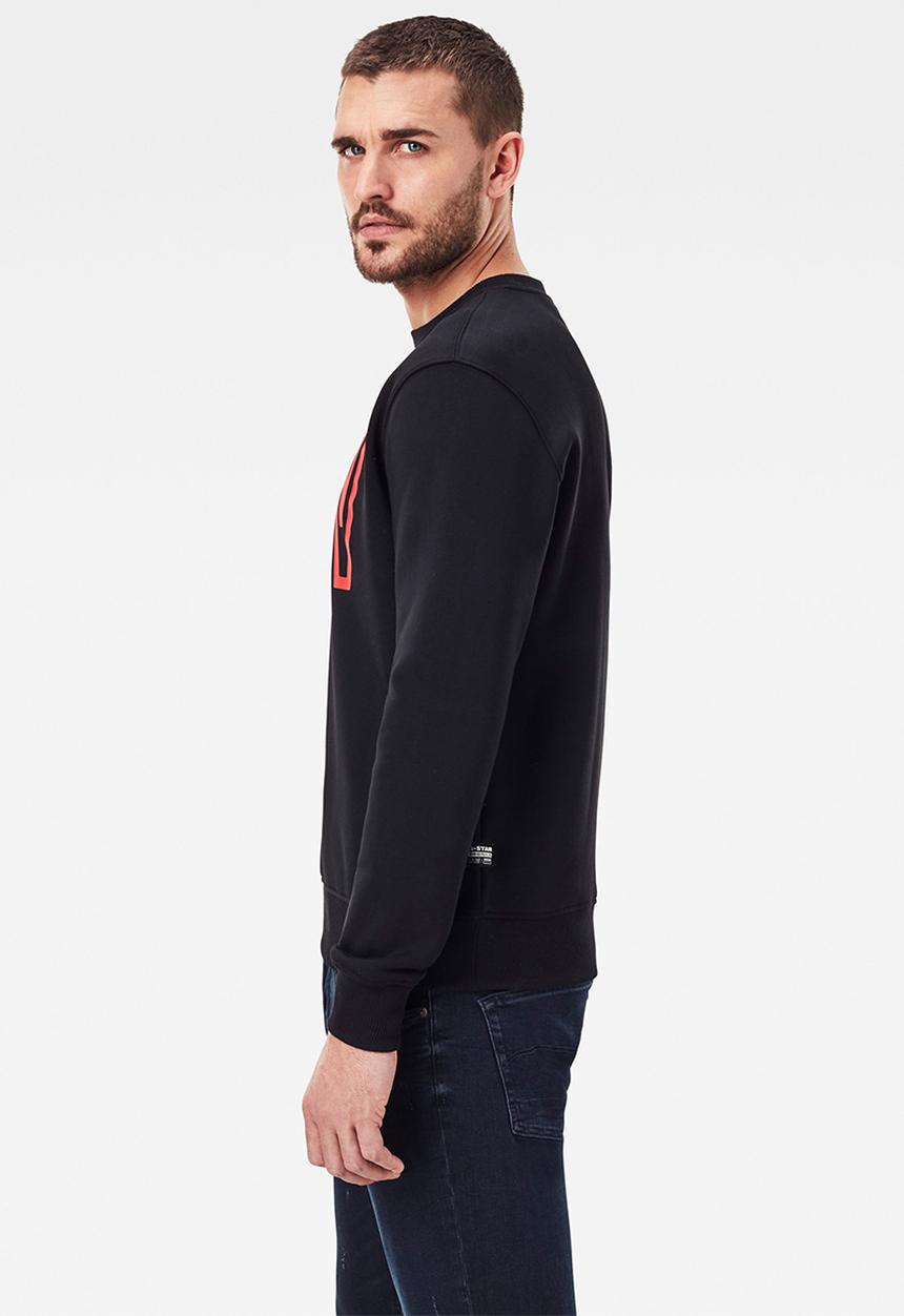 G-STAR - Raw r long sleeve  sweat - dk black