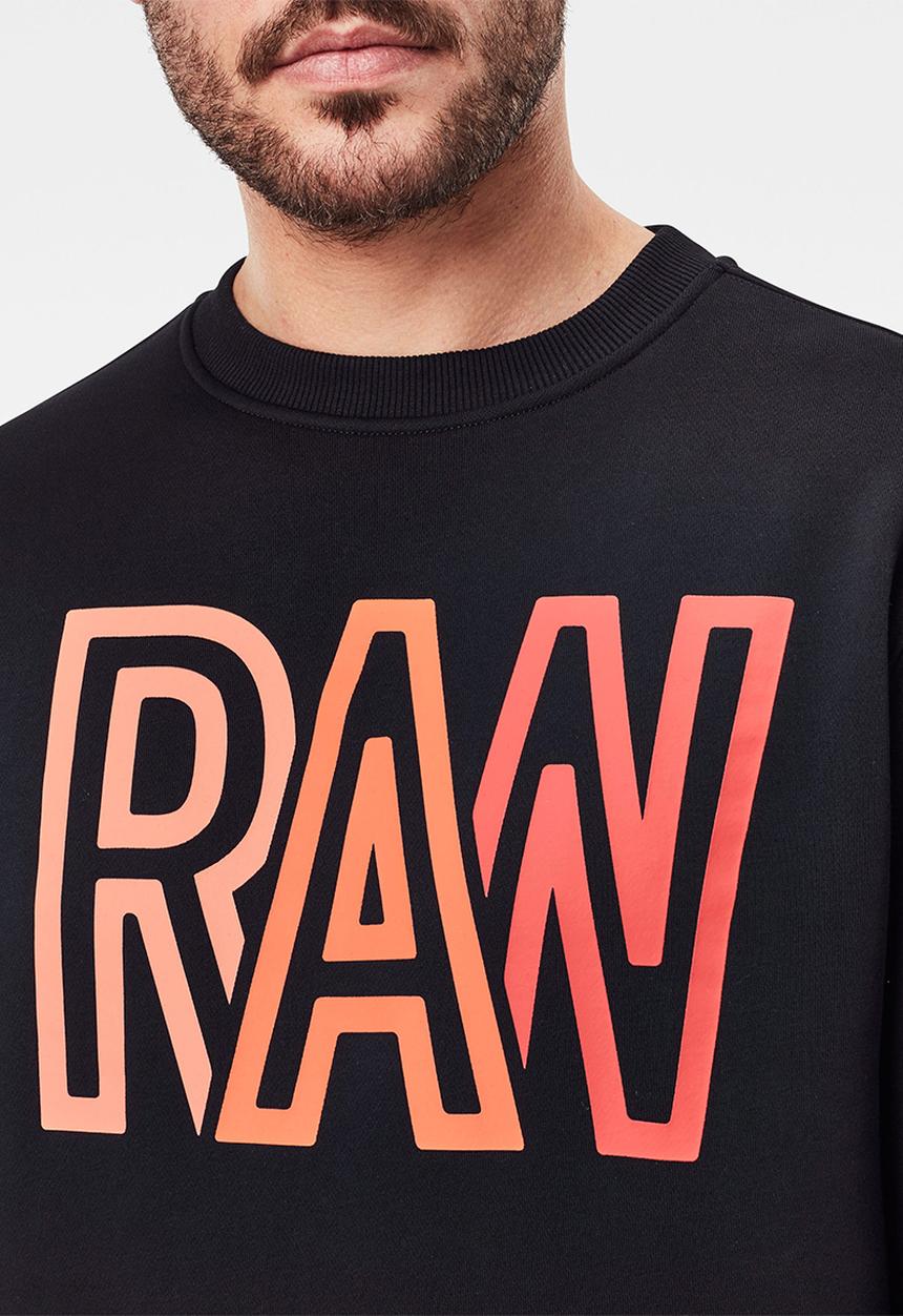 G-STAR - Raw r long sleeve  sweat - dk black