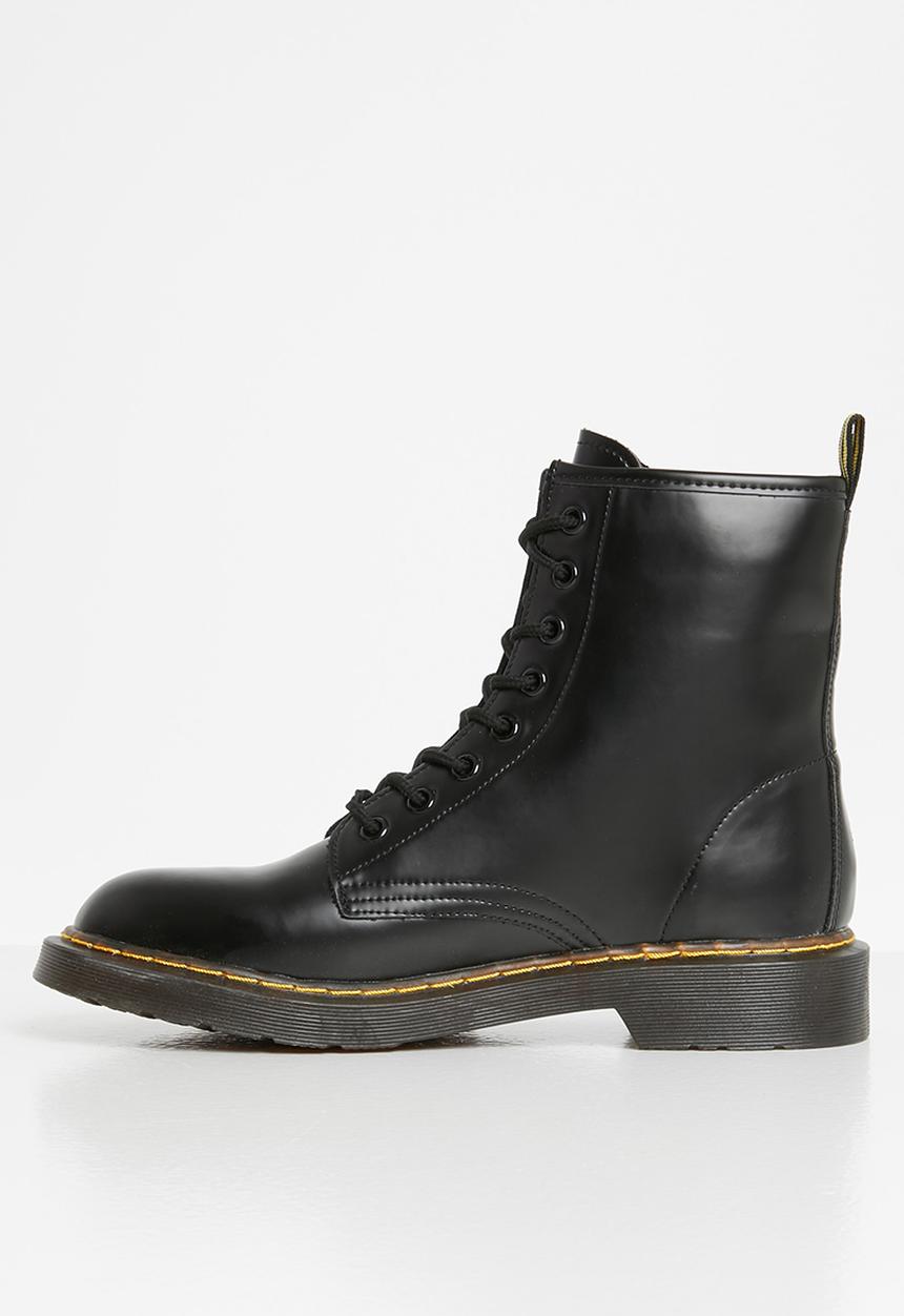 Plum - Lavigne combat boot - black