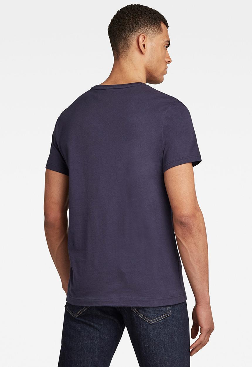 G-STAR - G-star chest graphic v short sleeve tee - sartho blue