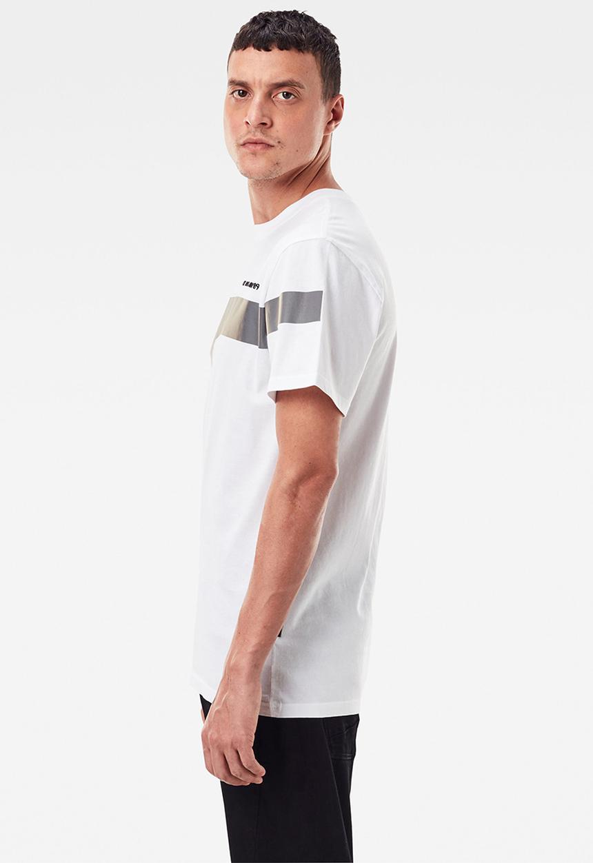 G-STAR - 1 reflective graphic r short sleeve tee - white