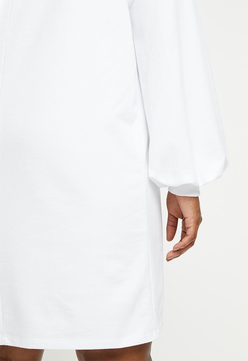 Blake - Fleece oversized sweater dress - white