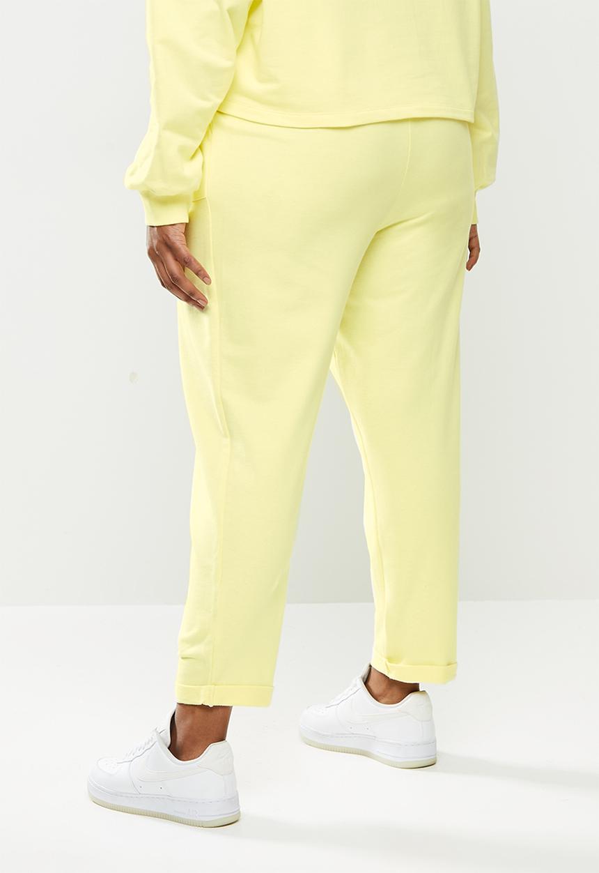 Blake - Fleece ankle grazer jogger - yellow