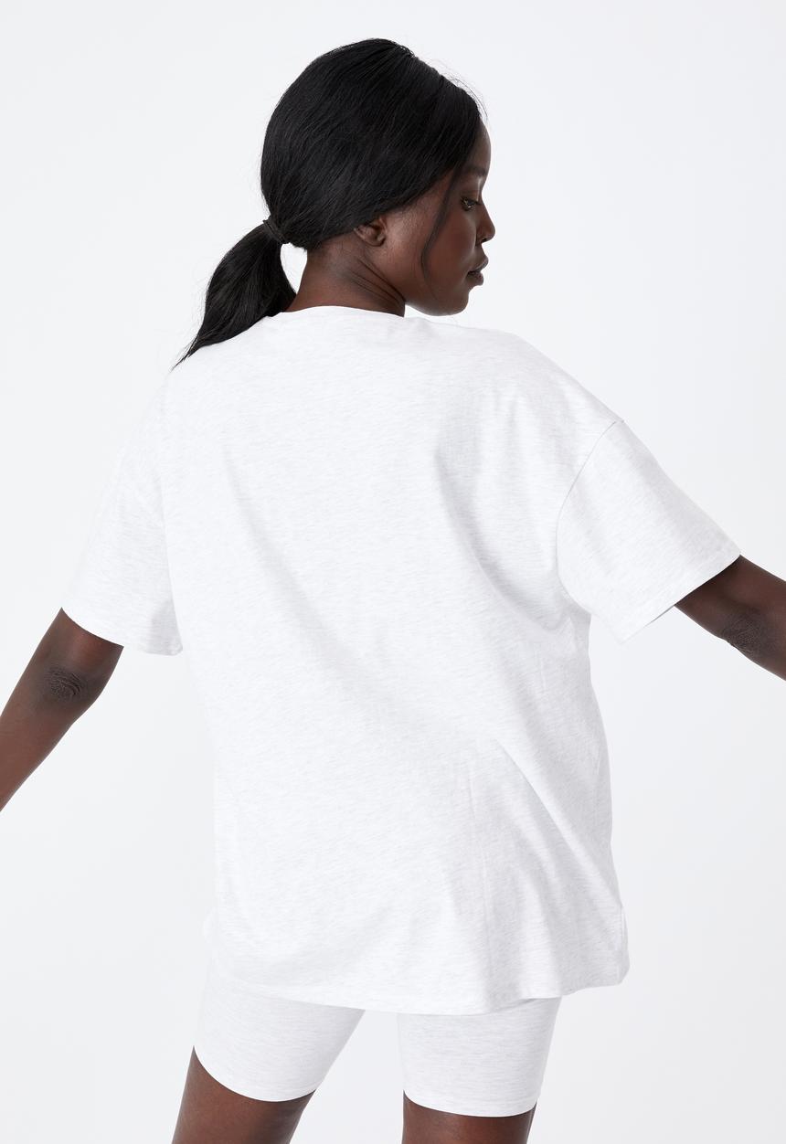Factorie - Super relaxed graphic tee - silver marle