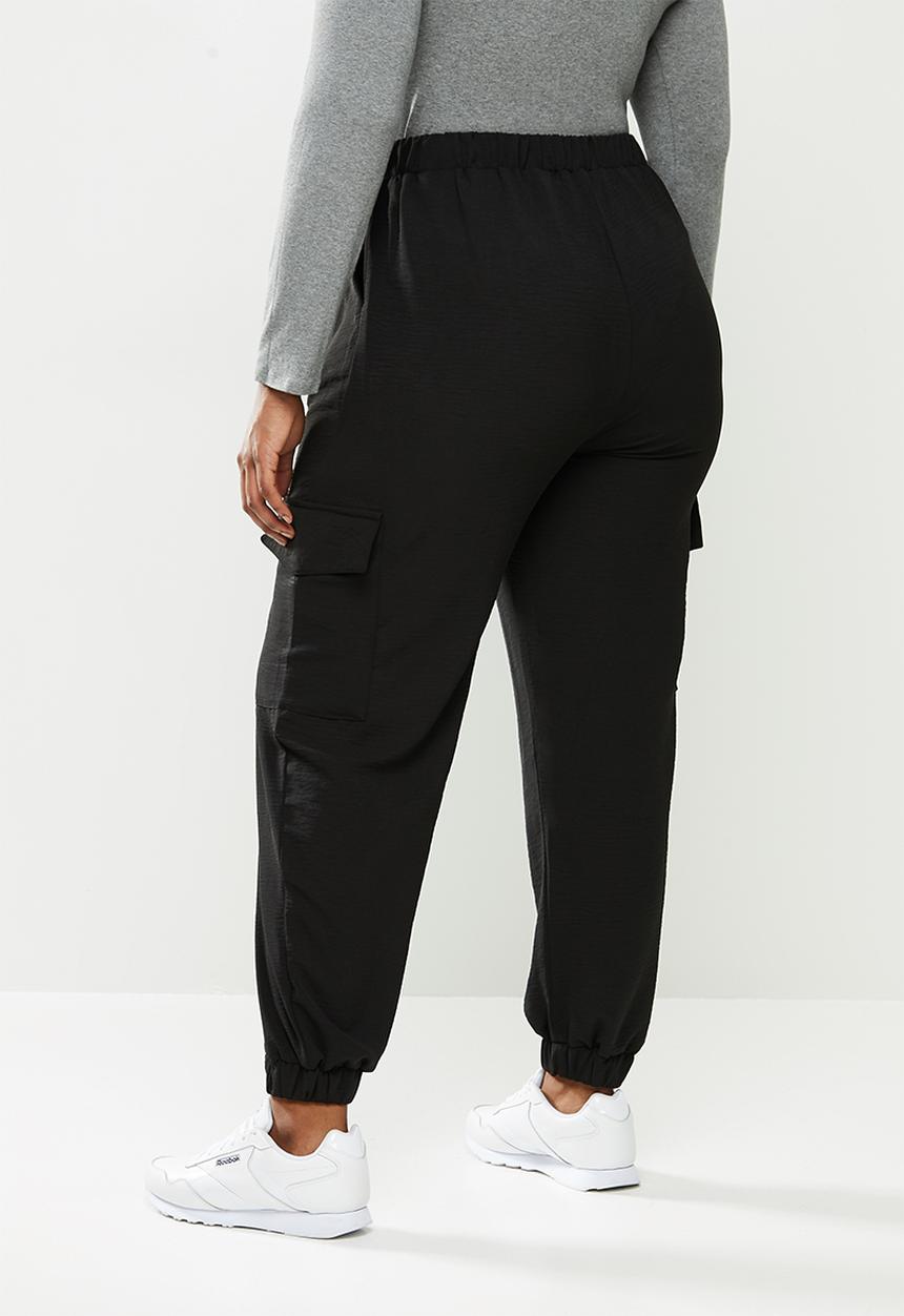 Blake - Cargo paperbag pant - black