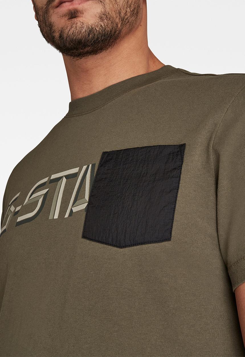 G-STAR - Ripstop pkt graphic r short sleeve tee - combat