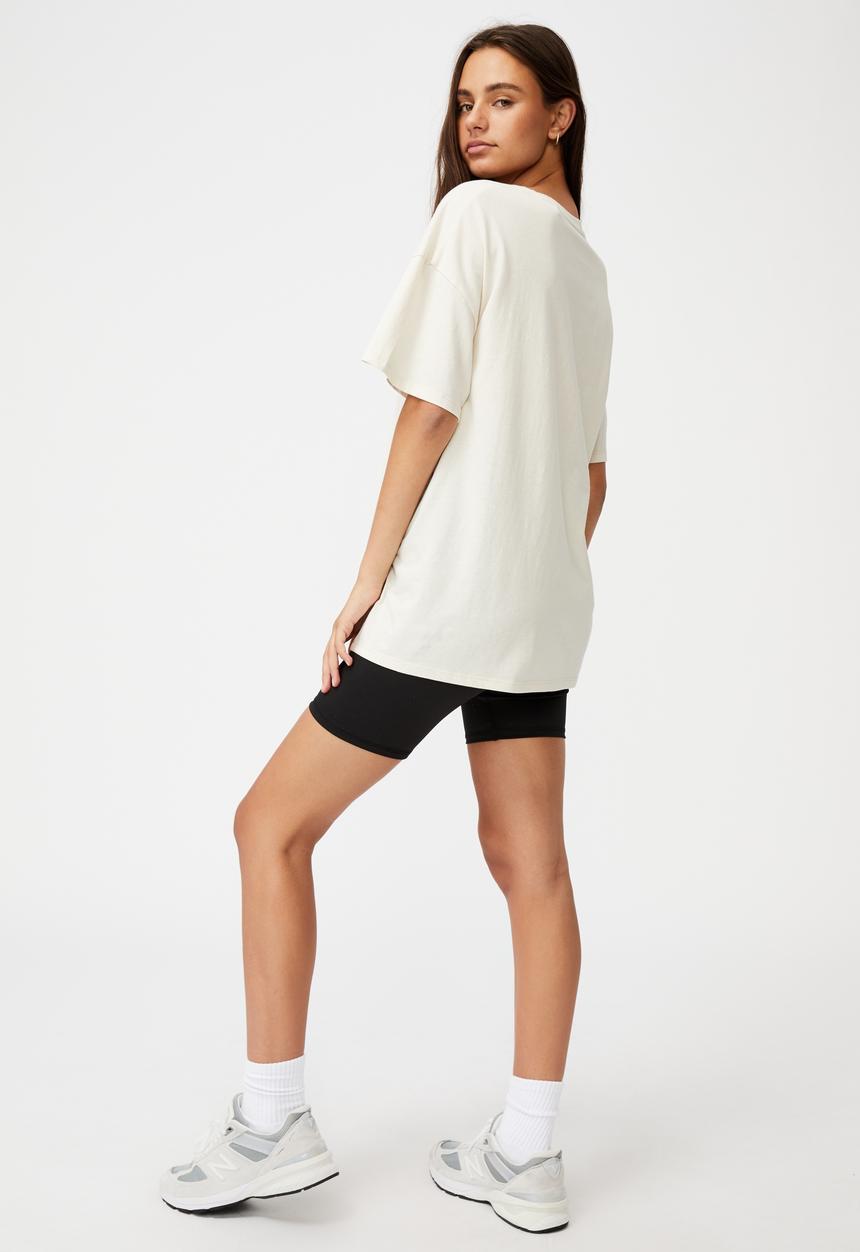 Factorie - Super relaxed graphic tee - ivory