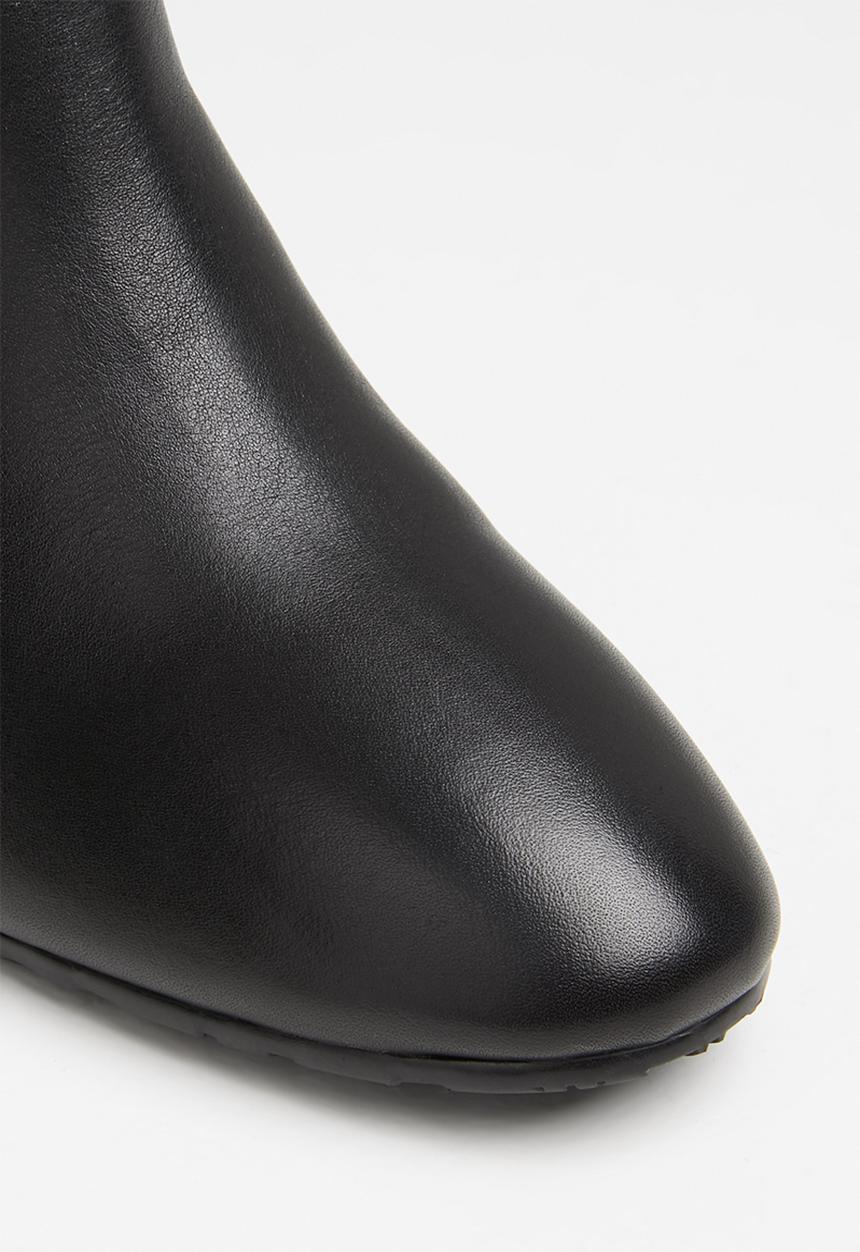POLO - Amber leather heeled ankle boot - black